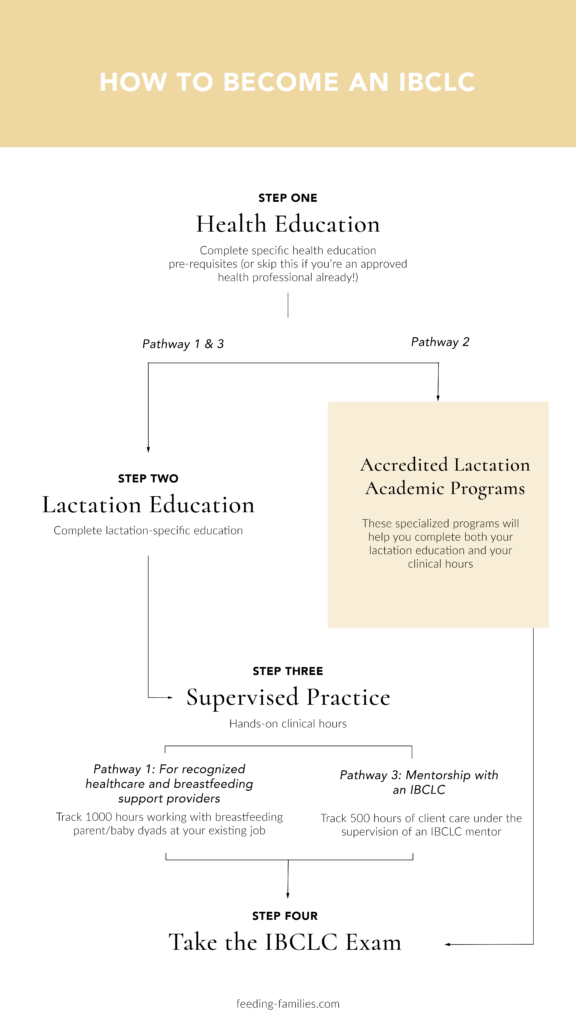 Infographic about how to become an IBCLC